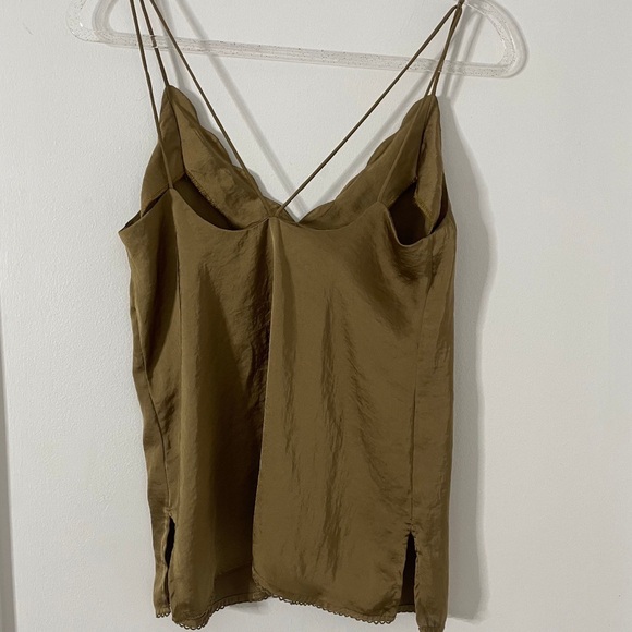 FREE PEOPLE SATIN SCALLOP TOP - Picture 7 of 9